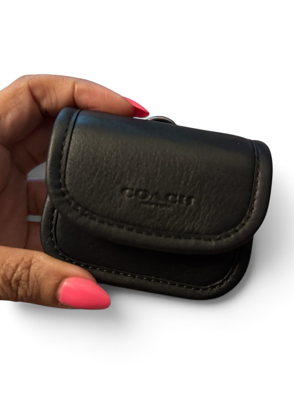 Coach Heritage Embossed Leather Hybrid Pouch/AirPod Case/Key Pouch/Coin Purse - Picture 2 of 14